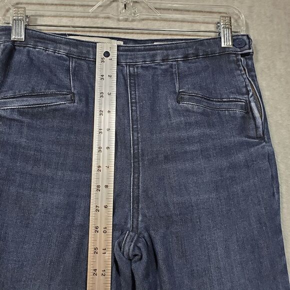Anthropologie Leggings Womens 27 Blue Denim Straight Leg High Rise Jean - Picture 4 of 11
